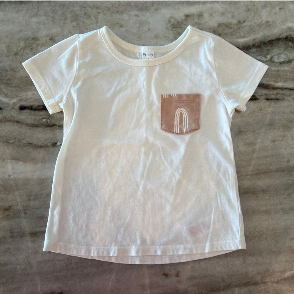 PL Baby Toddler 3-Piece Rainbow Outfit Set, Beige, Size 3T - Picture 6 of 7